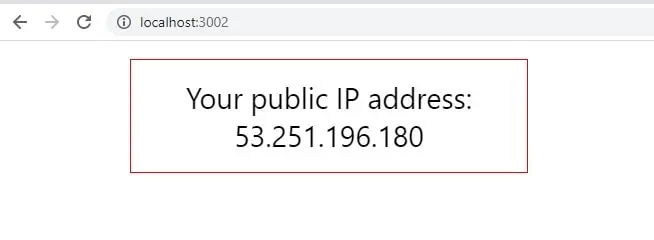 public ip address on the localhost